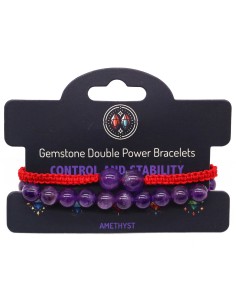 Bracelet double énergie en améthyste