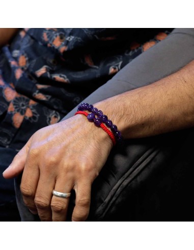 Bracelet double énergie en améthyste