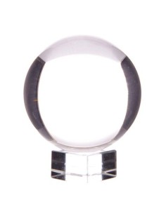 Sphère de cristal avec support – Clarté zen