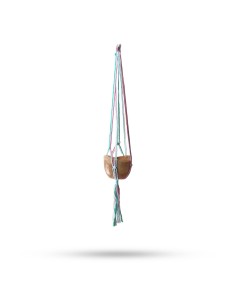 Macetero macramé classique - Tons pastels (taille terrasse moyenne)