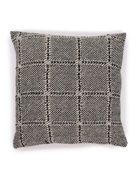 Housse de coussin classique - Carreaux gris 40×40 cm
