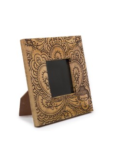 Petit cadre en bois de manguier - pour 10×10 cm - Buda noir 20×20×2 cm