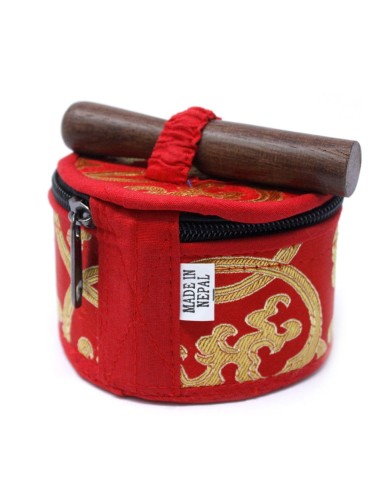 Mini bol tibétain – Coffret cadeau rouge zen