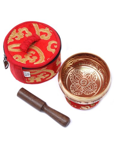 Mini bol tibétain – Coffret cadeau rouge zen