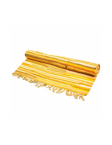 Petit tapis de chiffons premium 50×90 cm - Tons orange aube