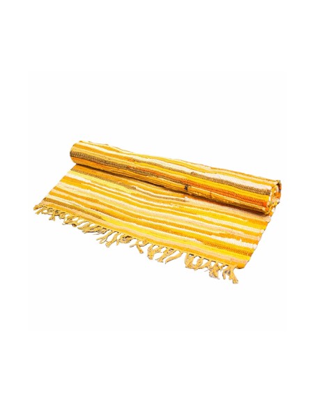 Petit tapis de chiffons premium 50×90 cm - Tons orange aube
