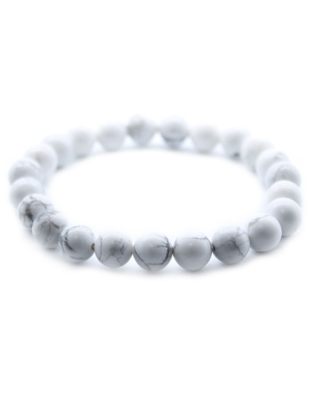 Bracelet énergétique en jaspe blanc – Pureté