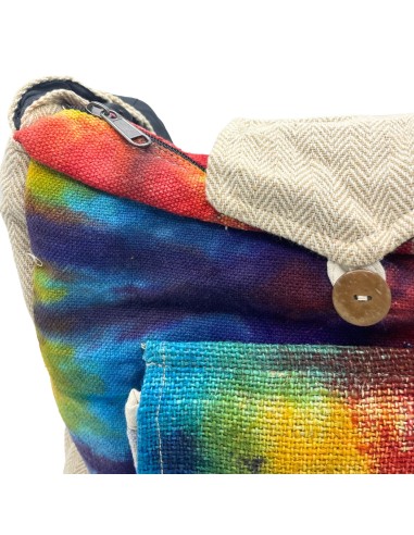 Sac d’étude en chanvre tie?dye – Poche frontale