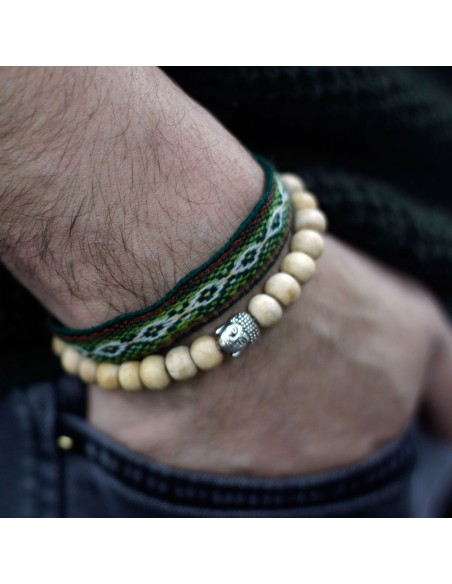 Bracelet parfumé & perles Bouddha