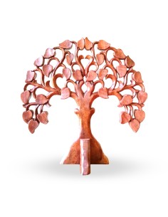 Panneau décoratif Ohm en bois artisanal – Énergie spirituelle