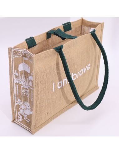 Grand sac en jute Hop Hare – «?Je suis courageuse?»