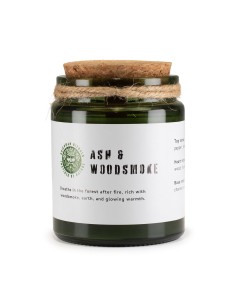 Greenman – Bougie soja Woodwick « Cendre & fumée de bois »