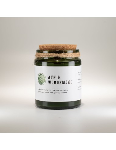 Greenman – Bougie soja Woodwick « Cendre & fumée de bois »