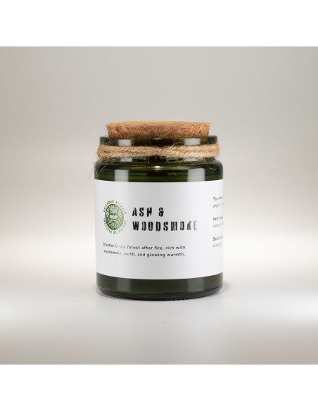 Greenman – Bougie soja Woodwick « Cendre & fumée de bois »