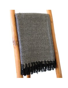 Plaid bohème artisanal – Confort zen charbon
