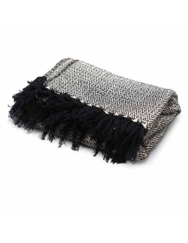 Plaid bohème artisanal – Confort zen charbon