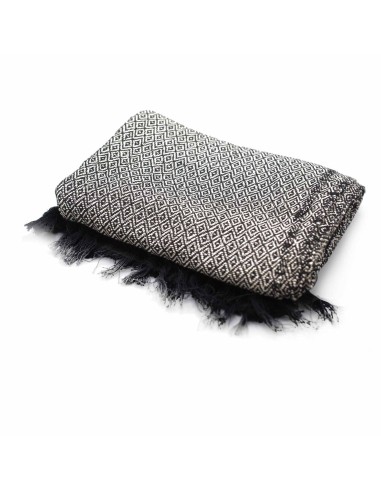 Plaid bohème artisanal – Confort zen charbon