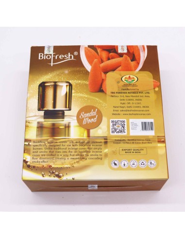 Cônes d’encens à reflux Biofresh – Santal (40 cônes)