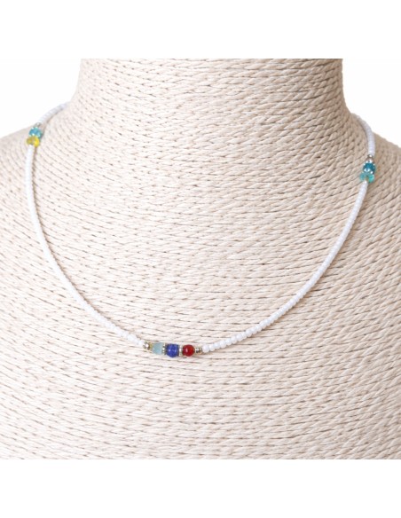 Collier népalais perles fines – Pureté zen