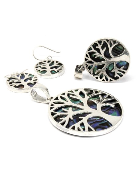 Pendentif Arbre de Vie en argent – Abalone