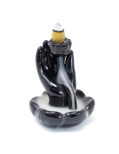 Brûleur d’encens à reflux – Main & fleur de lotus
