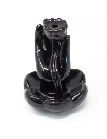 Brûleur d’encens à reflux – Main & fleur de lotus