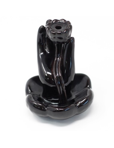 Brûleur d’encens à reflux – Main & fleur de lotus