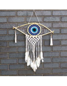 Attrape-rêves macramé œil protecteur – Harmonie intérieure