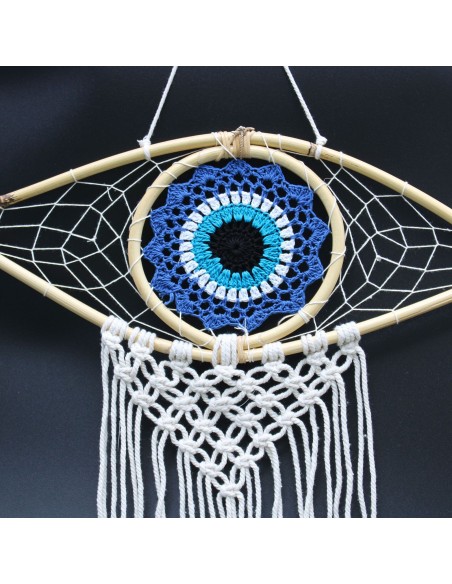 Attrape-rêves macramé œil protecteur – Harmonie intérieure