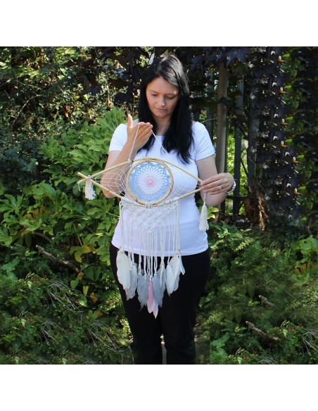 Attrape-rêves macramé œil protecteur – Harmonie intérieure