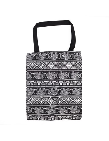 Sac cabas classique zippé – Motif éléphants