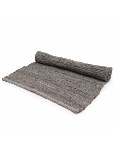 Grand tapis indien en coton tissé main – Profondeur zen