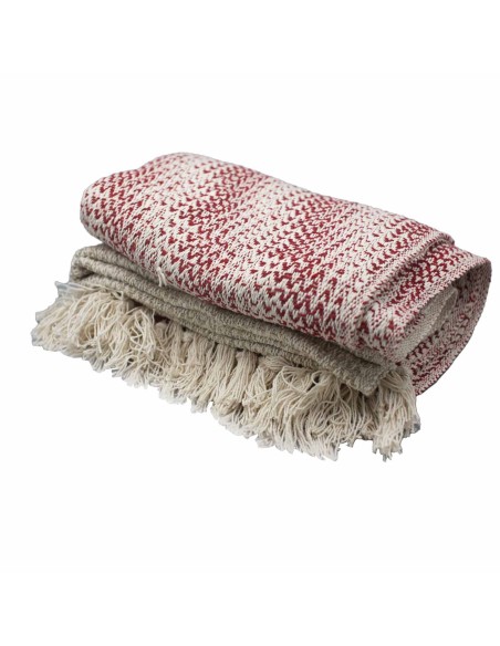 Plaid bohème bicolore Ruby – Douceur & bien-être