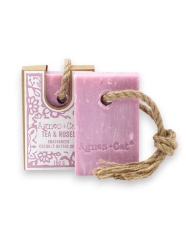 Savon avec corde – Thé & roses
