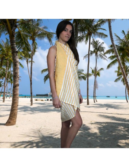 Plaid paréo – Jaune soleil