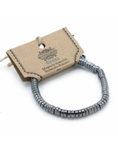 Bracelet magnétique Shamballa en hématite – Cercles protecteurs