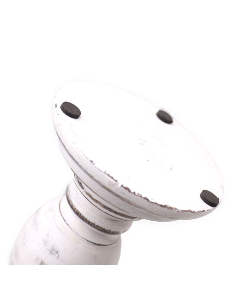 Chandelier classique en bois – Blanc (format moyen)