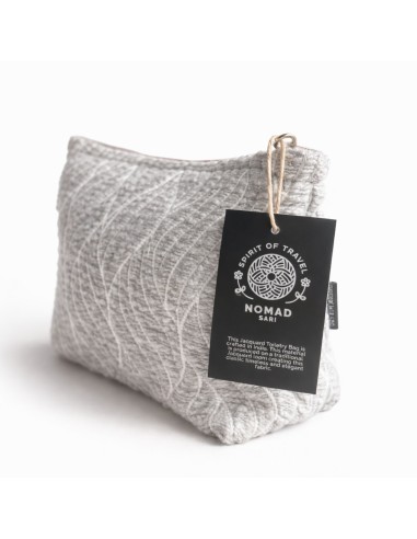 Trousse Nomad Sari jacquard indien – Trame lunaire