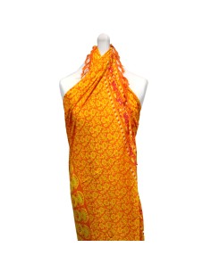 Pareo mandala – Orange & vert citron