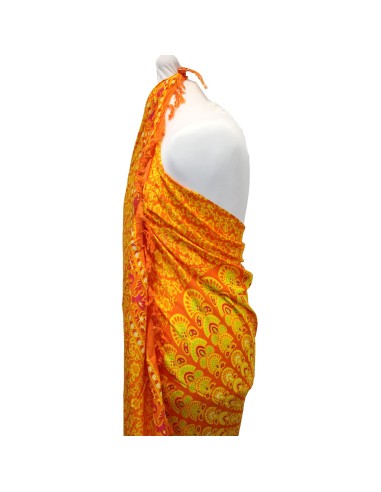 Pareo mandala – Orange & vert citron