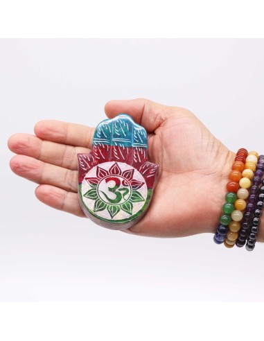 Porte?encens Hamsa en stéatite – OM