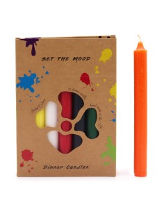 Lot de bougies de table – Palette 7 couleurs (21 pièces)