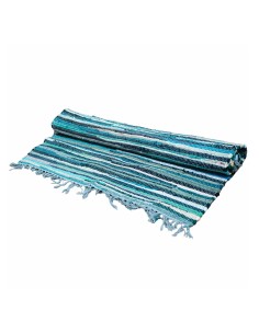 Grand tapis chiffon premium – Nuances bleu aqua