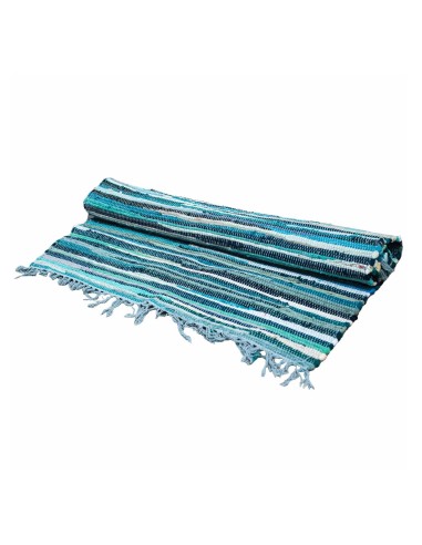 Grand tapis chiffon premium – Nuances bleu aqua