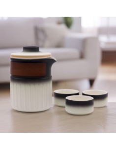 Service à thé nomade – Trois amis (théière & 3 tasses)