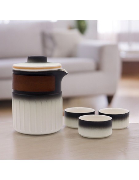 Service à thé nomade – Trois amis (théière & 3 tasses)