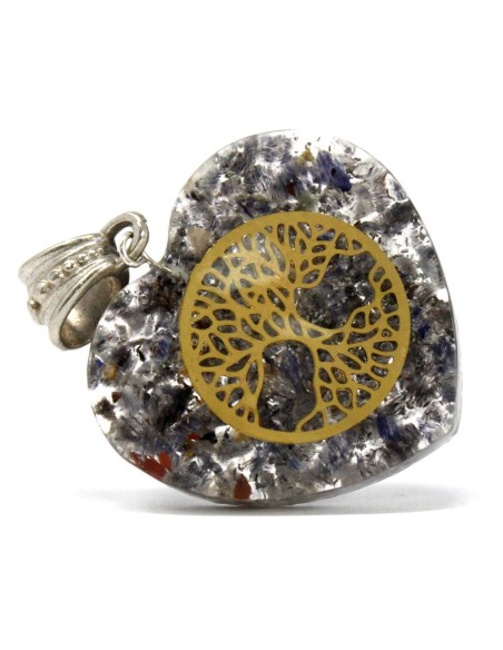 Pendentif orgonite cœur Arbre de Vie