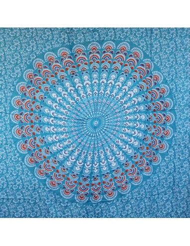 Pareo mandala – Vert canard & orange