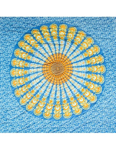Pareo mandala – Vert canard & orange