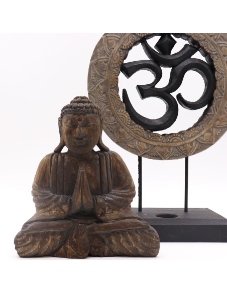 Coffret Bouddha Feng Shui Om – Noir & gris